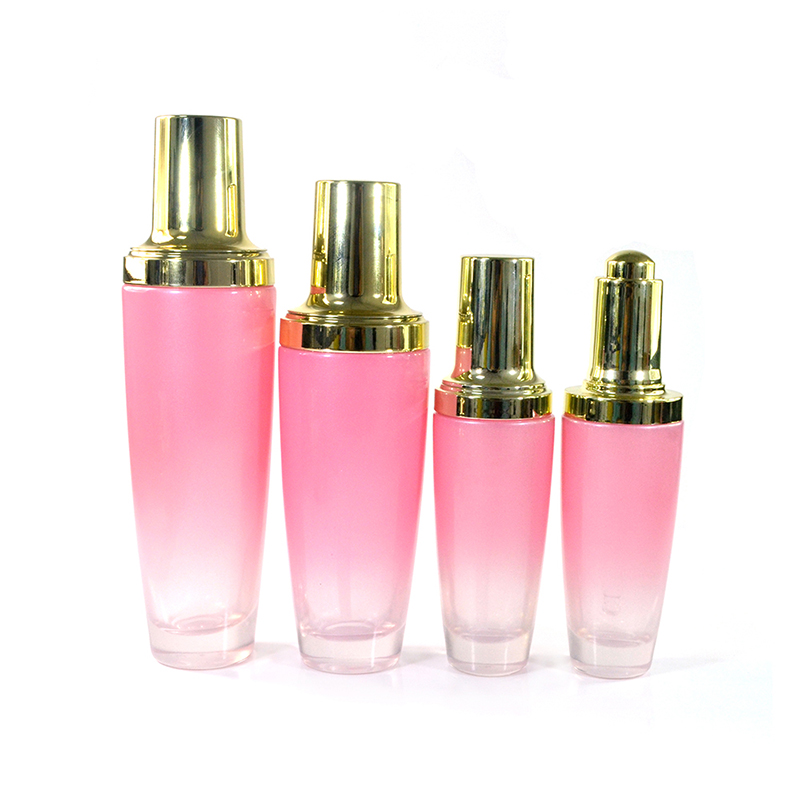 Cosmetic packaging 30ml 50ml essential oil Glass dropper bottle Perfume Bottles pink glass cream jar
