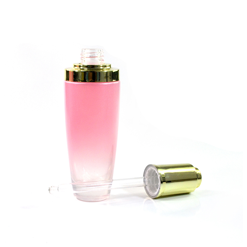 Cosmetic packaging 30ml 50ml essential oil Glass dropper bottle Perfume Bottles pink glass cream jar