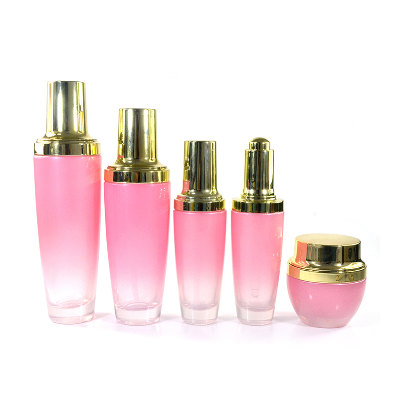 Cosmetic packaging 30ml 50ml essential oil Glass dropper bottle Perfume Bottles pink glass cream jar