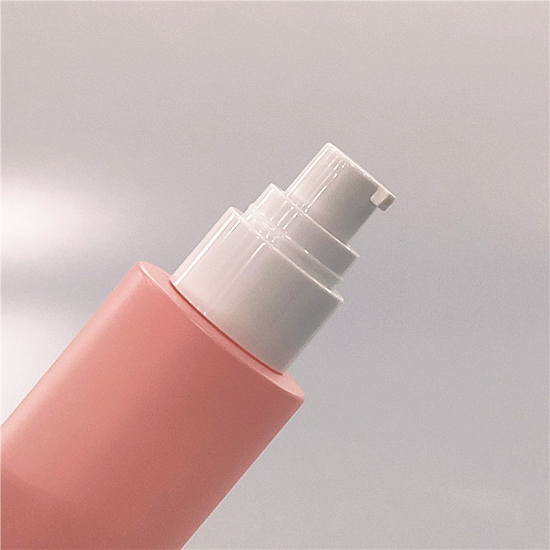 Cosmetic packaging 30ml 60ml 100ml frosted pink glass cosmetic serum eye lotion bottle with pink cap