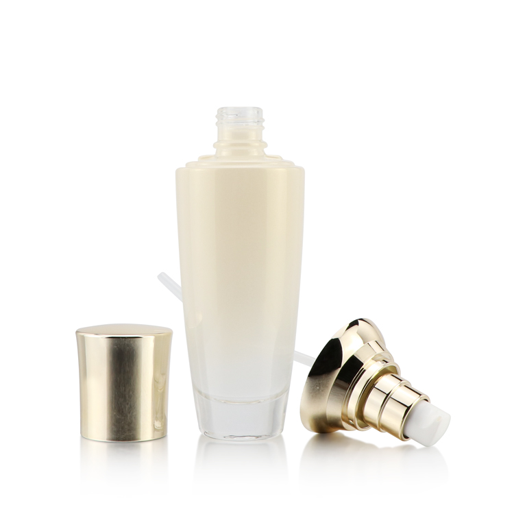 Cosmetic packaging 30ml 60ml 125ml 200ml amber glass spray bottles full set frosted amber glass jars/ bottles with pump