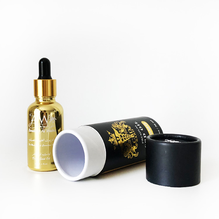 Cosmetic packaging 30ml paper tube for essential oil lotion oil glass bottle