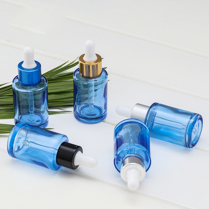 Cosmetic packaging 30ml square flat glass drop essential oil bottle