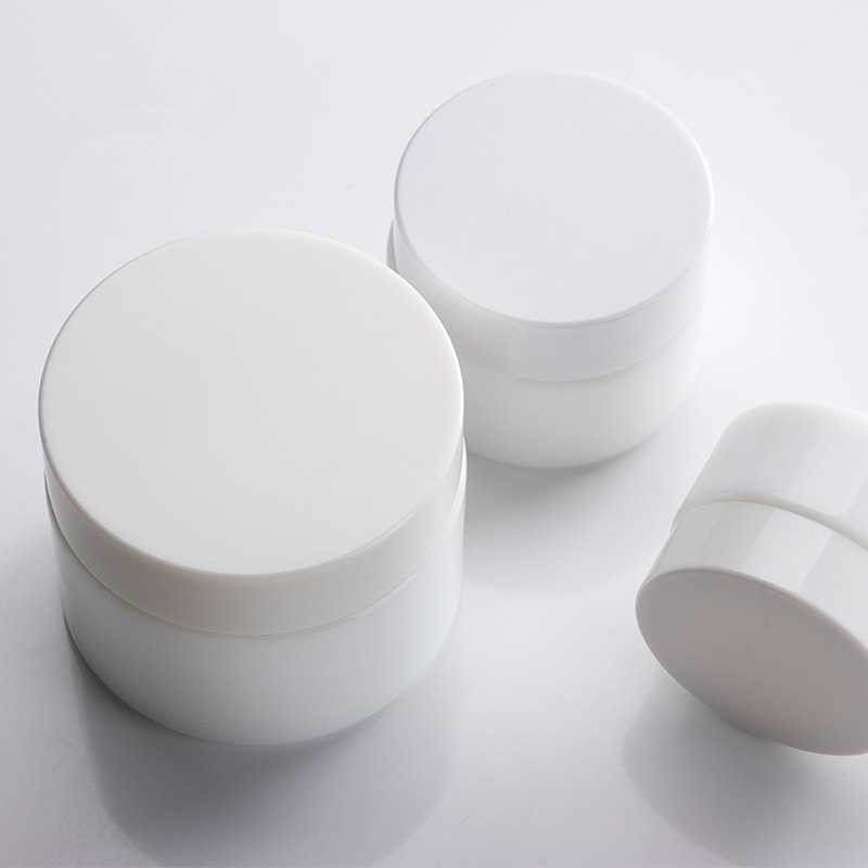 Cosmetic packaging 5g 10g 15g 20g 30g 50 ml 100g custom frosted porcelain cosmetic ceramic opal white glass jar