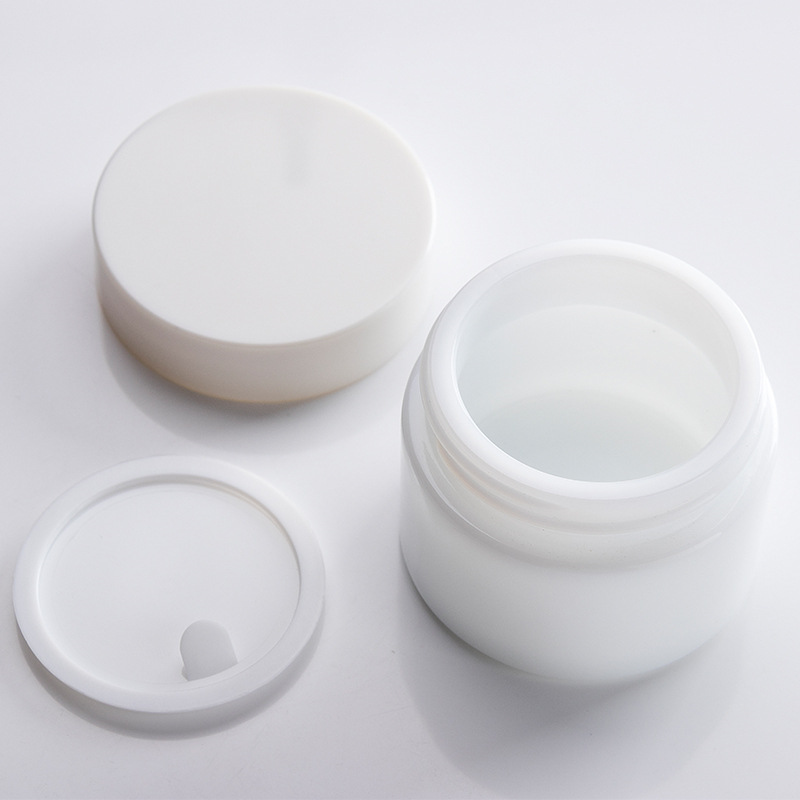 Cosmetic packaging 5g 10g 15g 20g 30g 50 ml 100g custom frosted porcelain cosmetic ceramic opal white glass jar
