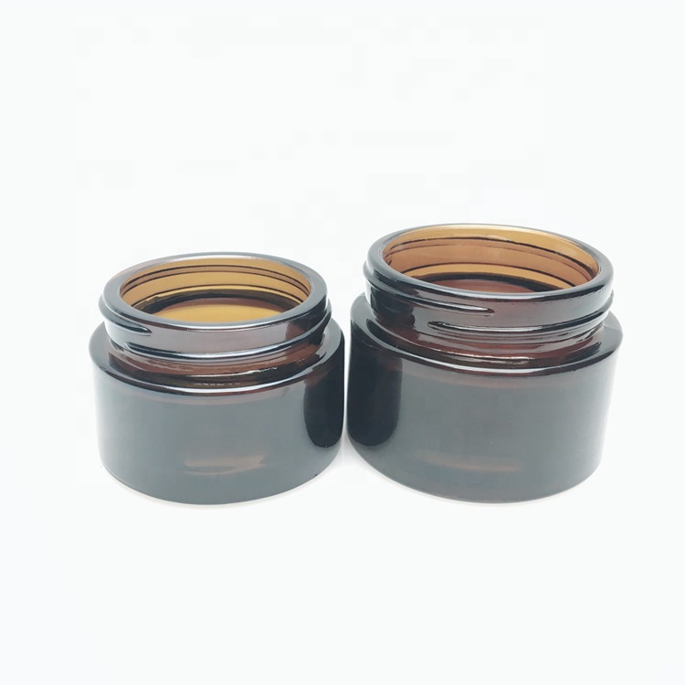 Cosmetic packaging 5g 10g 15g 20g 30g 50g 100g 240g empty amber glass make up whitening cream jar