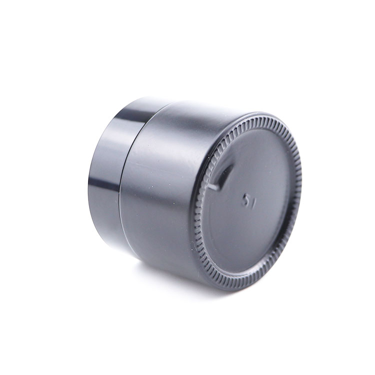Cosmetic packaging 5g 10g 15g 20g 30g 50g 60g 100g frosted matte black glass cream cosmetic jar with black lid 50g