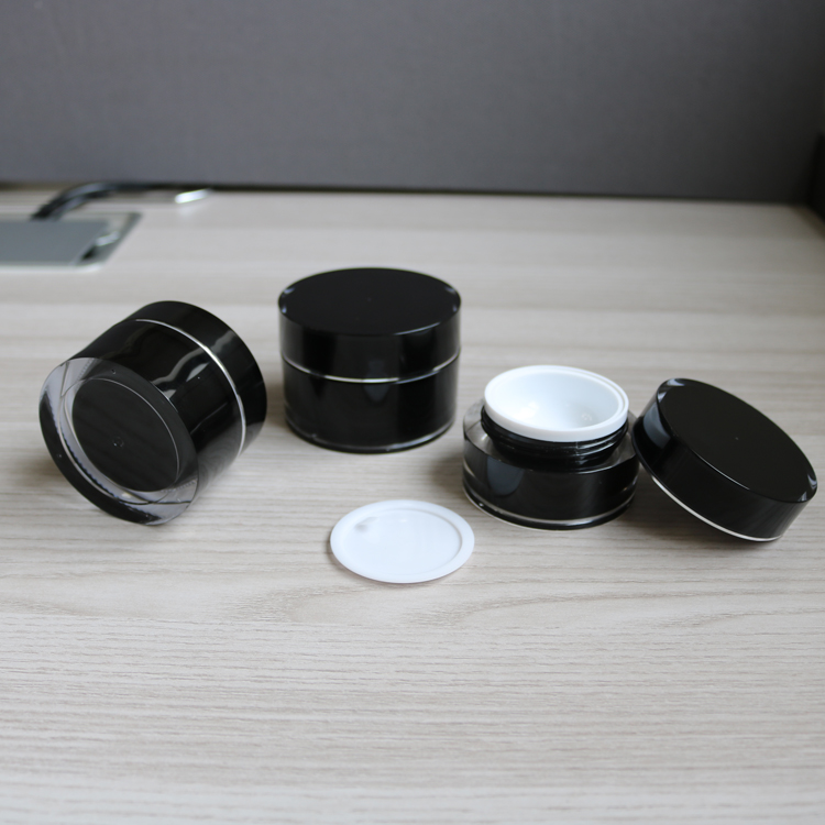 Cosmetic packaging 5g 10g 15g 30g 50g 100g 200g body cream container luxury black hair product jar