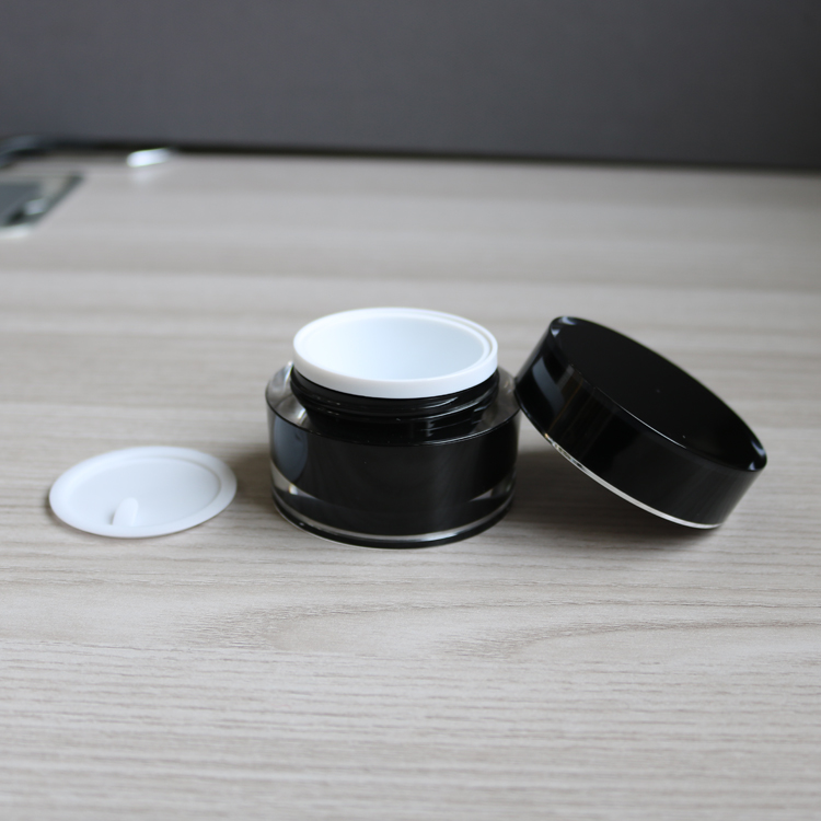Cosmetic packaging 5g 10g 15g 30g 50g 100g 200g body cream container luxury black hair product jar