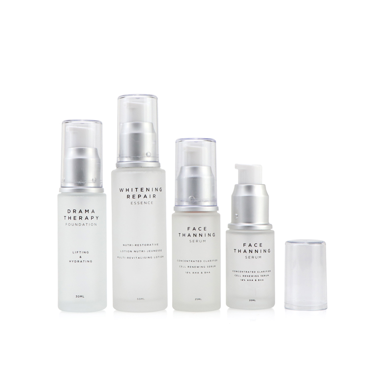 Cosmetic packaging 5ml 30ml 60ml 125ml 200ml frosted glass spray bottles with pump
