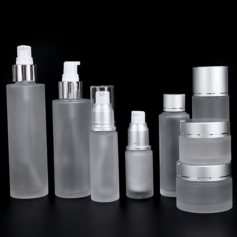 Cosmetic packaging 5ml 30ml 60ml 125ml 200ml frosted glass spray bottles with pump