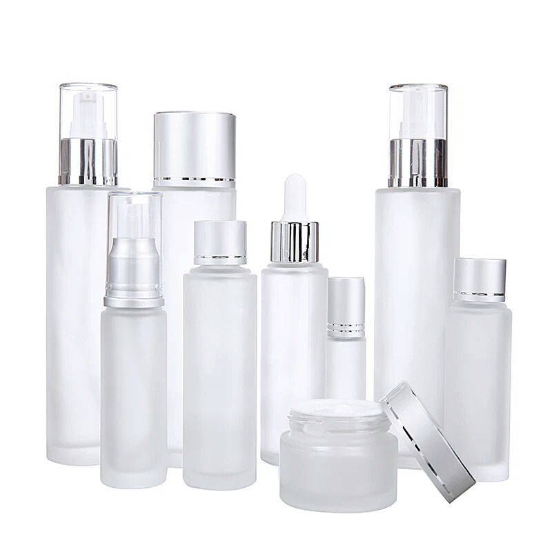 Cosmetic packaging 5ml 30ml 60ml 125ml 200ml frosted glass spray bottles with pump