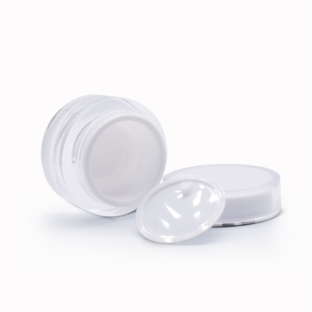 Cosmetic packaging AS acrylic luxury cream jar white jars