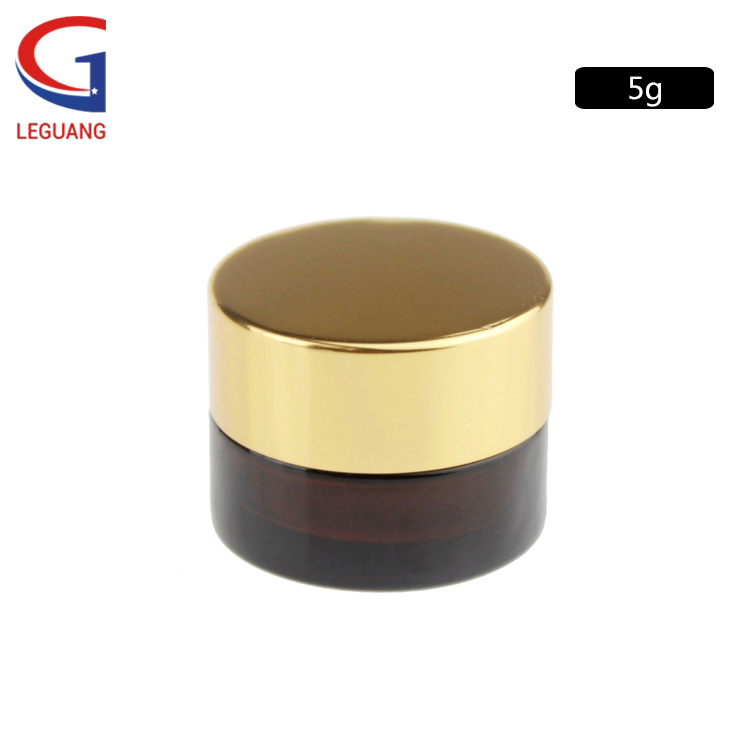 Cosmetic packaging Contationer Cosmetic Empty Amber Face Cream jars Glass packaging