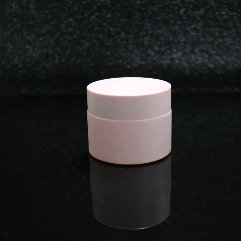 Cosmetic packaging OEM pink matte frosted 20g 30g 50g glass cream jar with lid