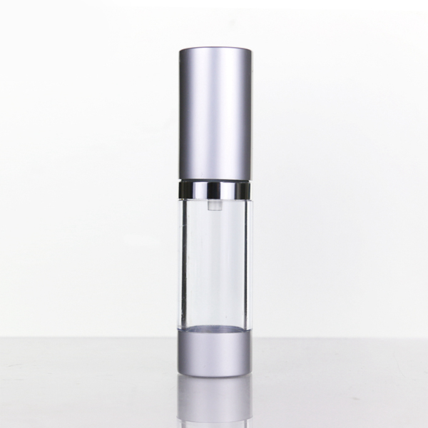 Cosmetic packaging aluminum frosted airless bottle and frosted glass jar