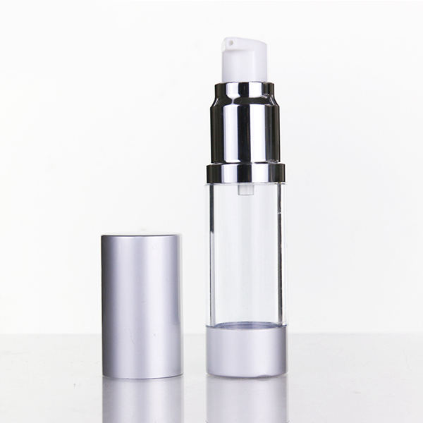 Cosmetic packaging aluminum frosted airless bottle and frosted glass jar