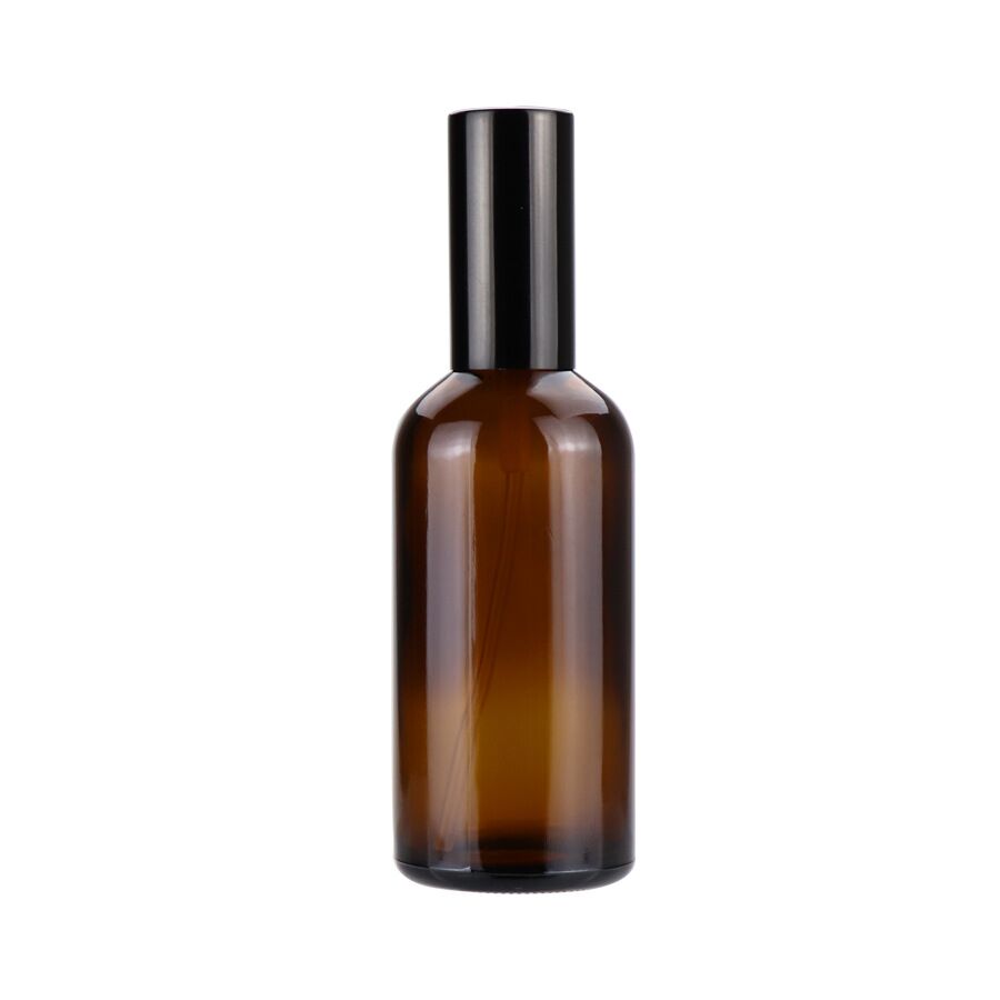 Cosmetic packaging amber glass spray bottles 5ml 10ml 15ml 20ml 30ml 50ml 100ml essential oil bottle with black pump