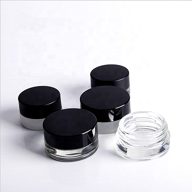Cosmetic packaging facial cream jar cream cosmetic glass clear jar container 3g 5g