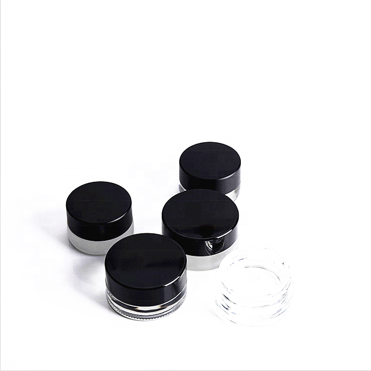 Cosmetic packaging facial cream jar cream cosmetic glass clear jar container 3g 5g