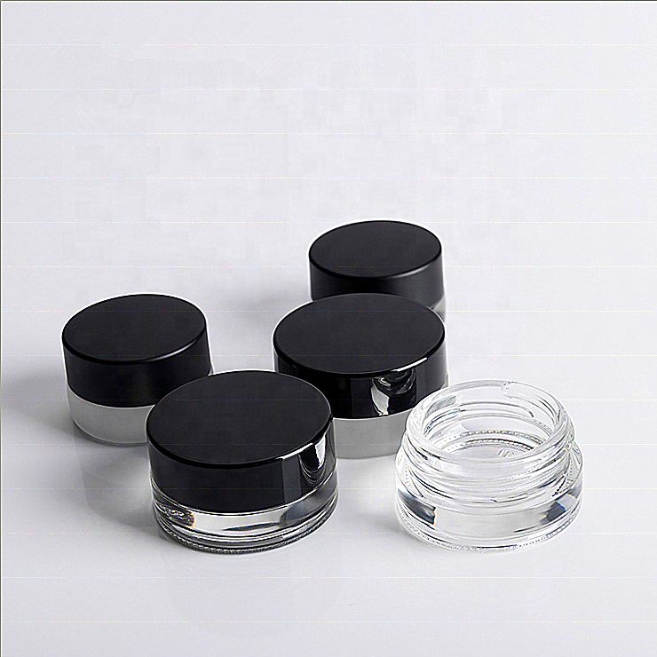 Cosmetic packaging facial cream jar cream cosmetic glass clear jar container 3g 5g