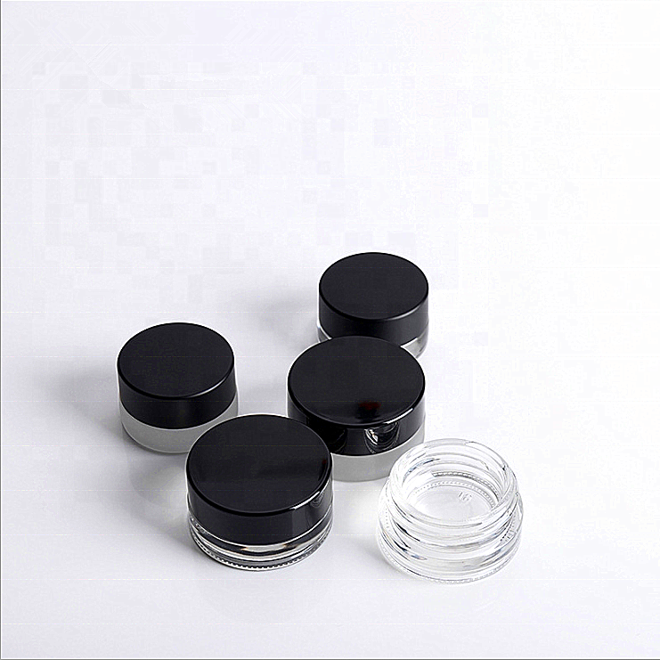Cosmetic packaging facial cream jar cream cosmetic glass clear jar container 3g 5g
