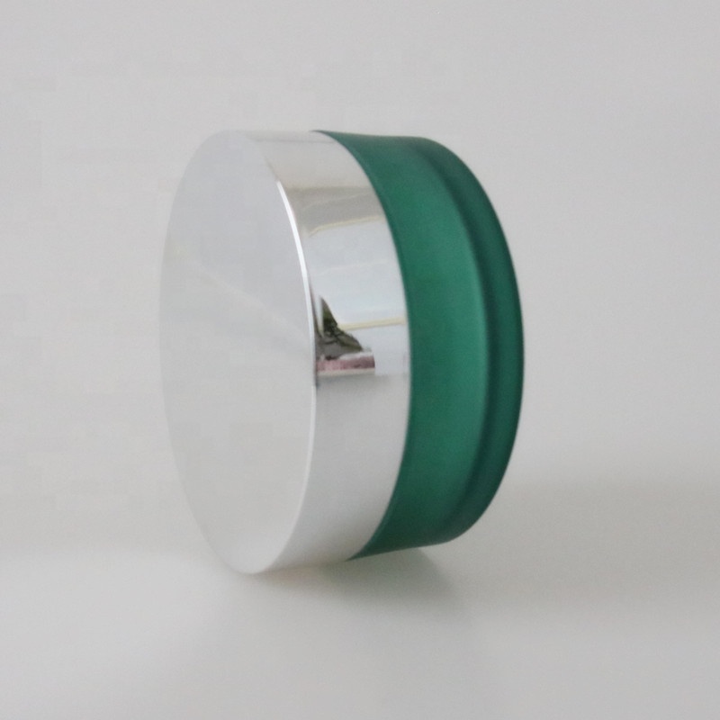 Cosmetic packaging flat round shape 100g 200g acrylic double wall plastic jar for facial mask cream