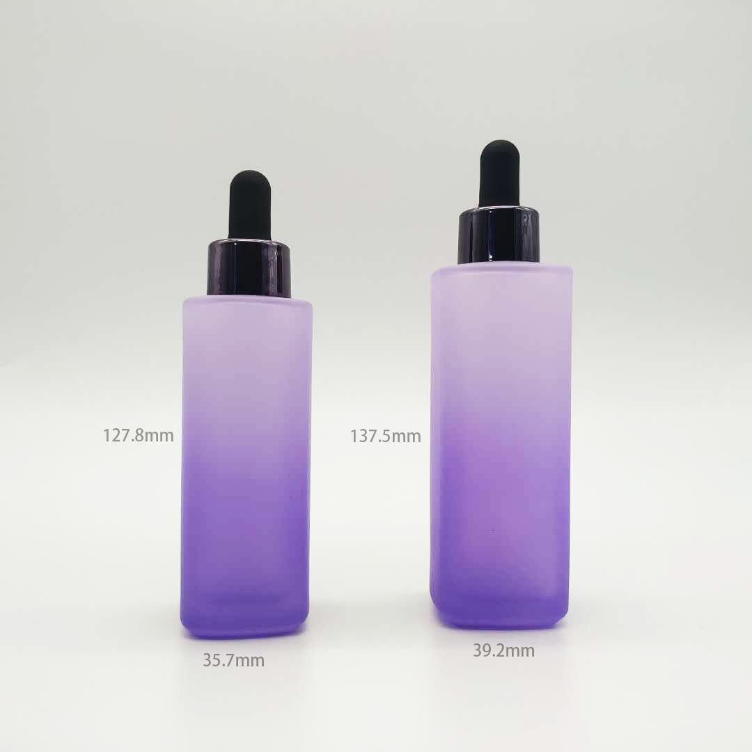 Cosmetic packaging glass 15ml 75ml dropper bottle luxury essential oil bottle with pipette