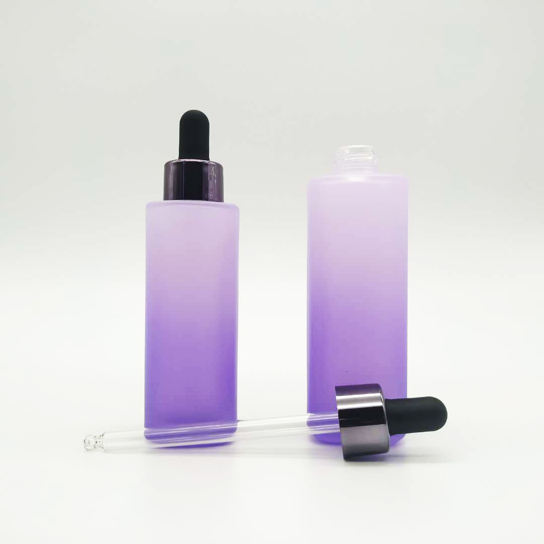 Cosmetic packaging glass 15ml 75ml dropper bottle luxury essential oil bottle with pipette