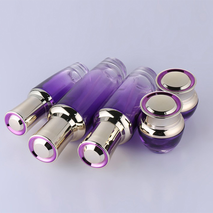 Cosmetic packaging glass containers 20g 30g 50g cream jar glass lotion cream jar with shiny silver cap glass jars