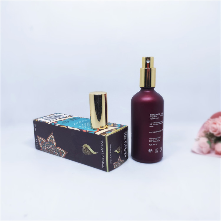 Cosmetic packaging goteros de vidrio with bamboo dropper cap