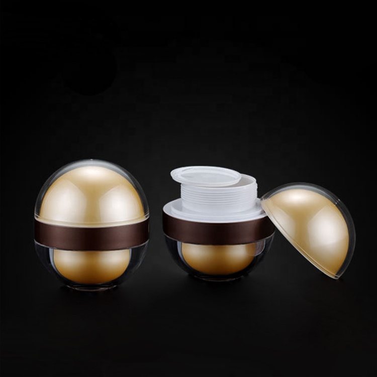 Cosmetic packaging jar round double wall plastic jar for day and night cream