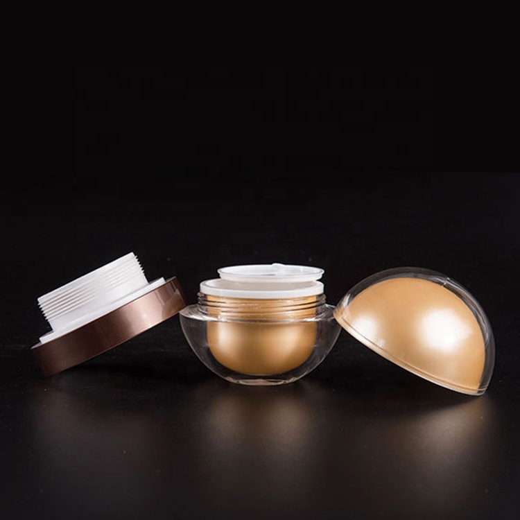 Cosmetic packaging jar round double wall plastic jar for day and night cream
