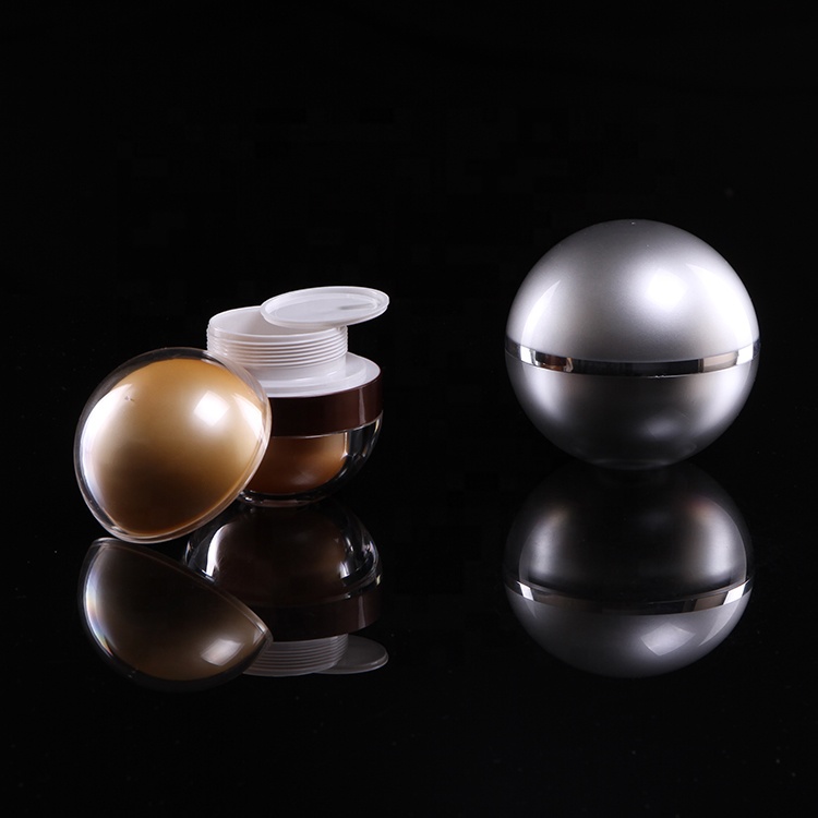 Cosmetic packaging jar round double wall plastic jar for day and night cream