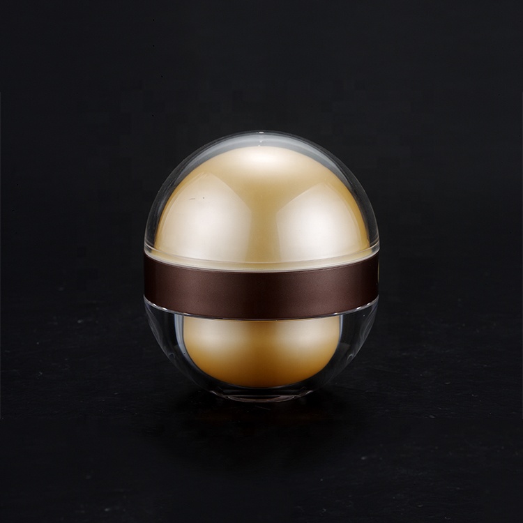 Cosmetic packaging jar round double wall plastic jar for day and night cream