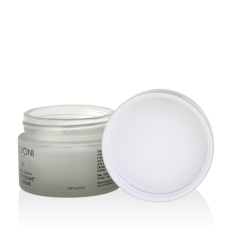 Cosmetic packaging luxury 15g 20g 30g 50g 2 oz cream glass jar purple high quality jar cream with silver lid