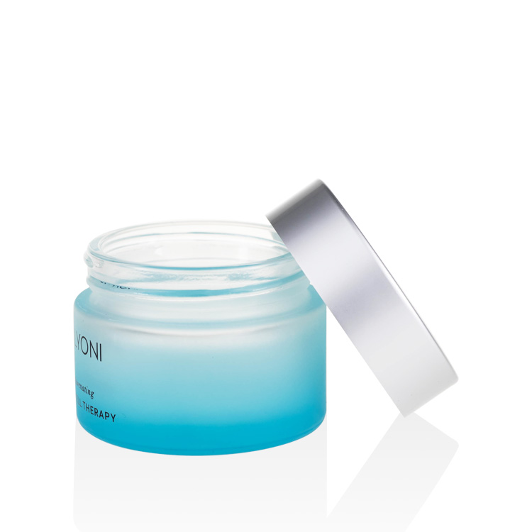 Cosmetic packaging luxury 1oz 2oz 30ml 50ml 50g 100g cream jar face with silver aluminum lid