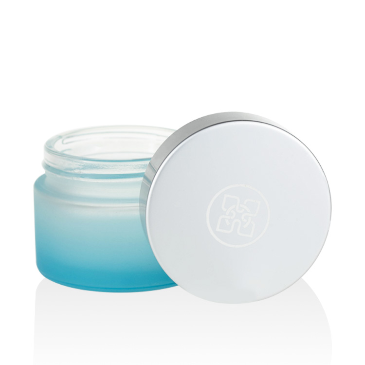 Cosmetic packaging luxury 1oz 2oz 30ml 50ml 50g 100g cream jar face with silver aluminum lid