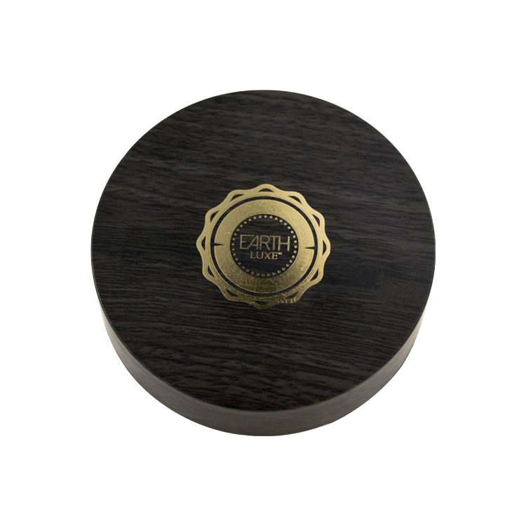 Cosmetic packaging luxury 30g 50g 100g amber cream jar packaging with faux wood lid
