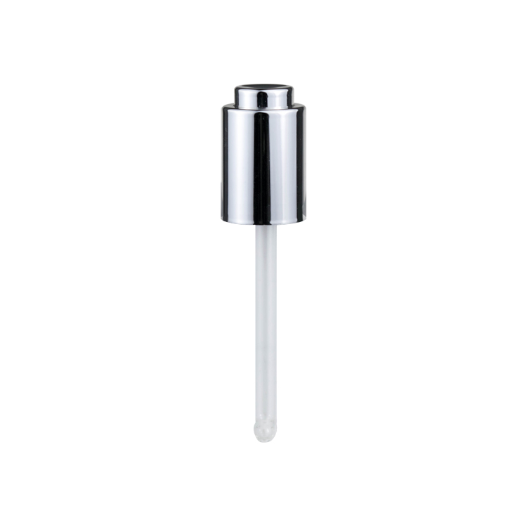 Cosmetic packaging luxury clear mini bottles dropper bottle 2 oz with silver cap