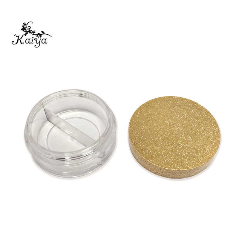 Cosmetic packaging multi-functional 2 well glitter plastic empty round eyeshadow face eye cream jars with lids