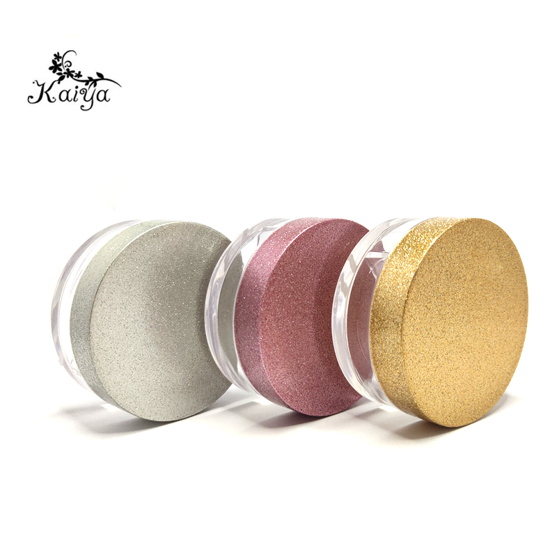 Cosmetic packaging multi-functional 2 well glitter plastic empty round eyeshadow face eye cream jars with lids