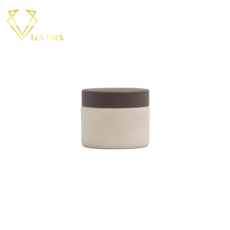 Cosmetic packaging opal white cream glass jar wholesale 2018