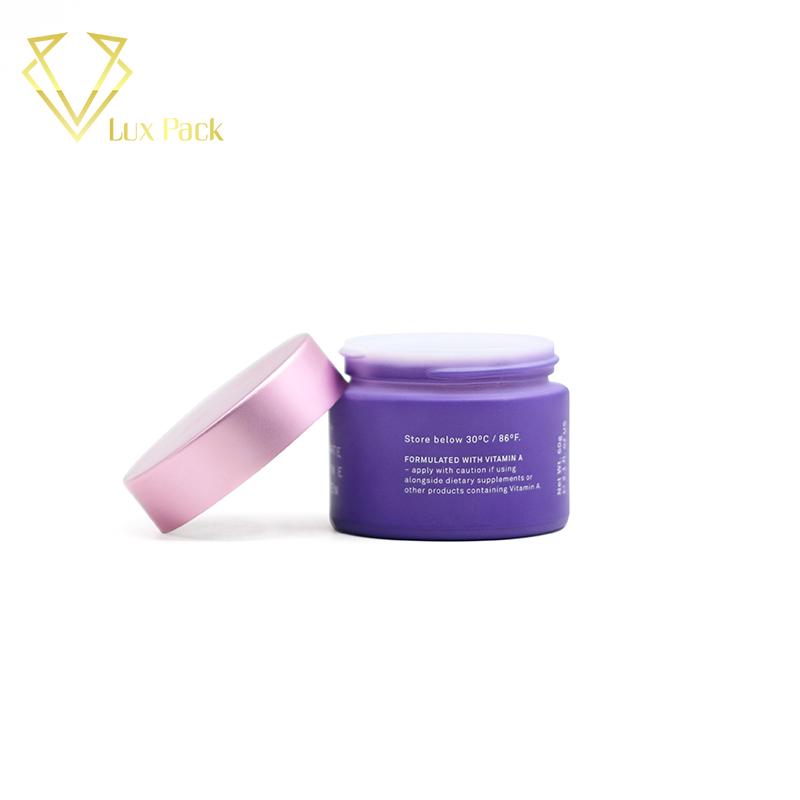 Cosmetic packaging opal white cream glass jar wholesale 2018
