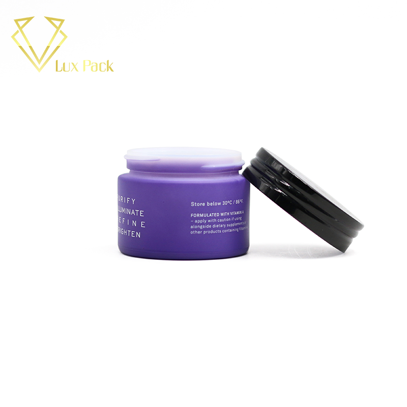 Cosmetic packaging opal white cream glass jar wholesale 2018