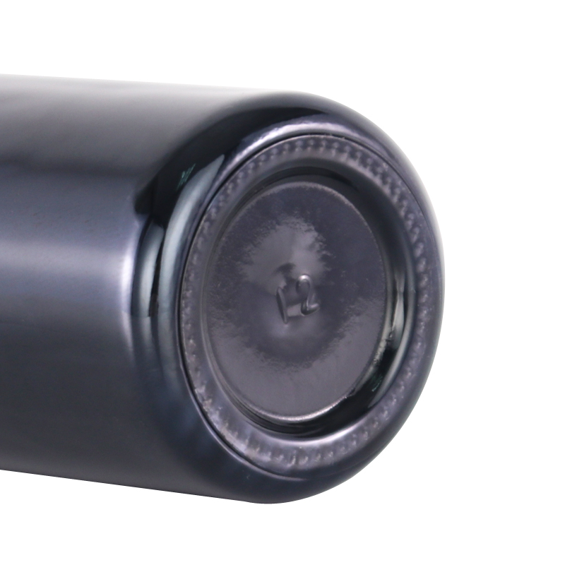 Cosmetic packaging opaque black glass bottle, good quality natural black glass bottle
