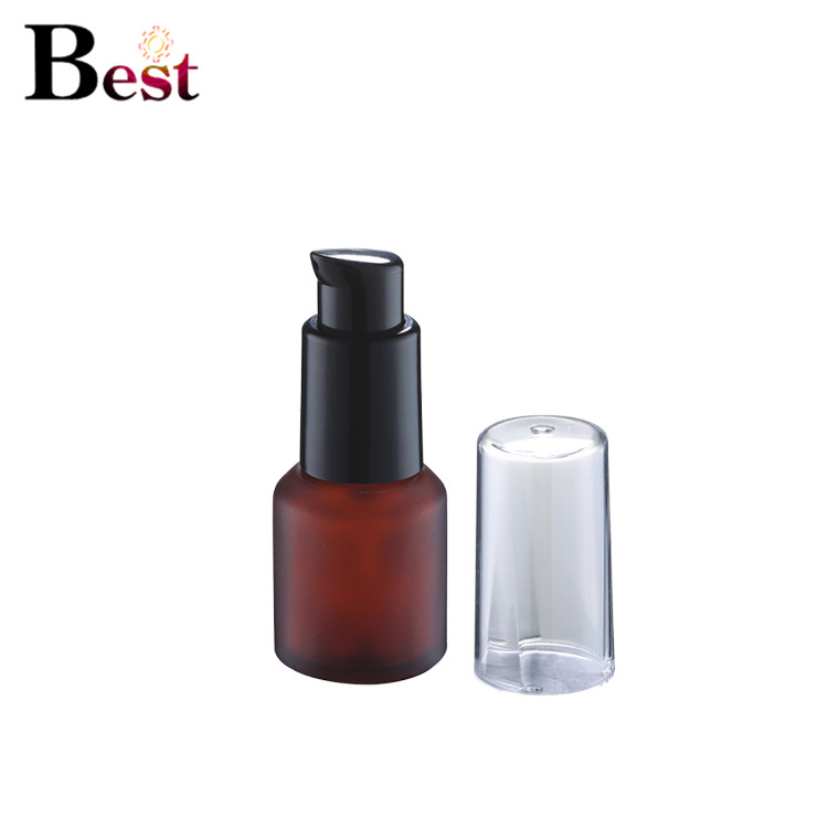 Cosmetic packaging painting 2oz frosted amber glass jars cosmetic glass bottle glass lotion bottle with black metal lid