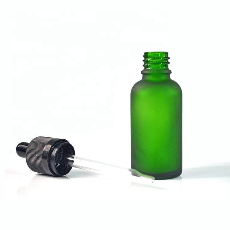 Cosmetic packaging serum essential oil amber green clear 15ml 30ml 50ml Glass Dropper Bottle for skin care
