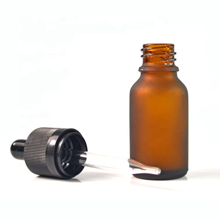 Cosmetic packaging serum essential oil amber green clear 15ml 30ml 50ml Glass Dropper Bottle for skin care