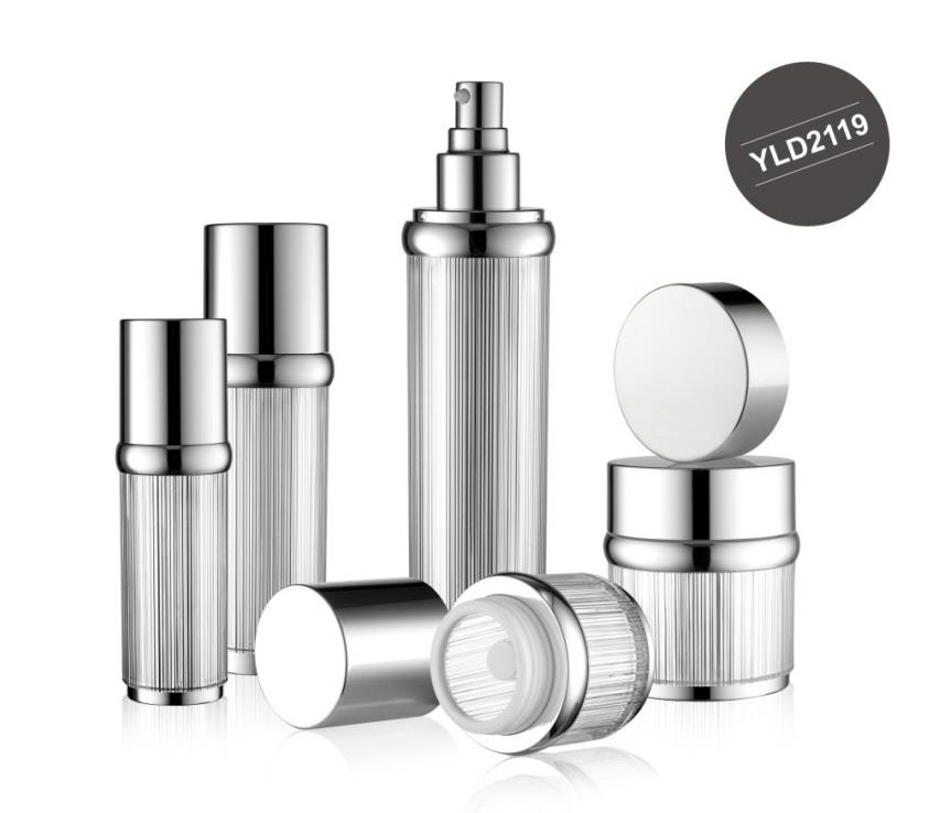 Cosmetic packaging set airless cosmetic jar cream pump spray pump